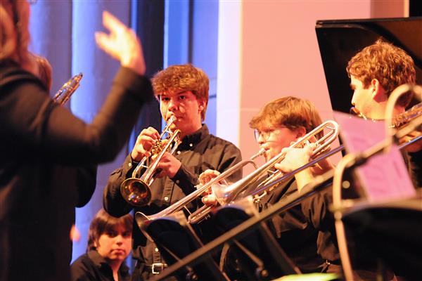 Students performing at the 2023-2024 All County Jazz Concert